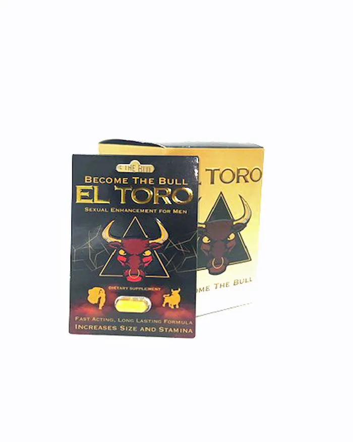 Male Sex Toys Pro West Distribution El Toro Male Enhancer 24 Ct Pill Display