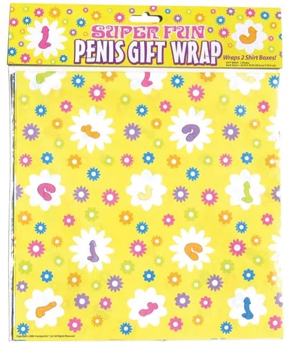 Male Sex Toys Super Fun Penis Gift Wrap 2 Sheets Little Genie