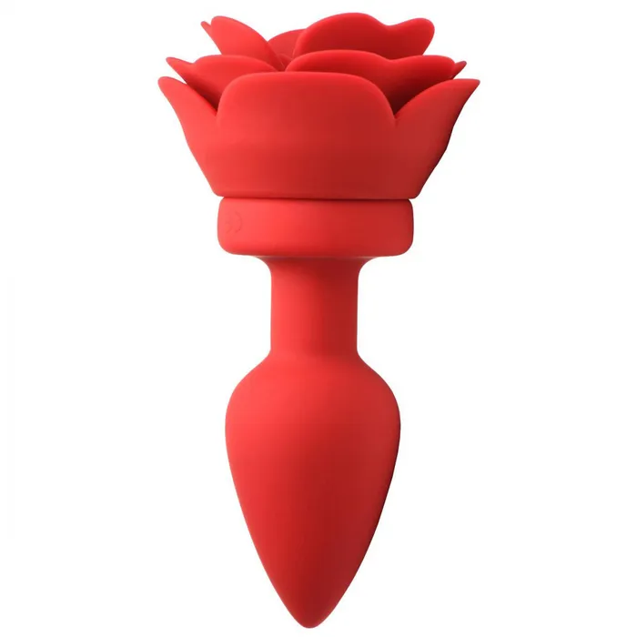 Male Sex Toys XR Brands Booty Sparks 28x Silicone Vibrating Rose Anal Plug With Remote Medium