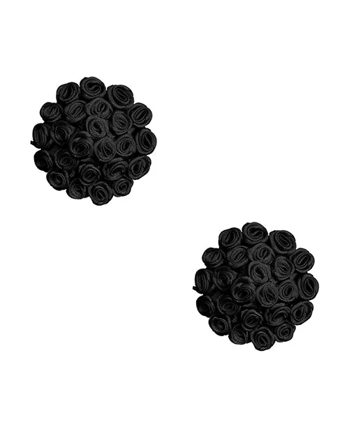 Neva Nude Anal Neva Nude Burlesque Nightfall Roses Reusable Silicone Pasties Black Os