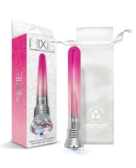 Nixie Jewel Ombre Classic Vibrator Pink Ombre Glow | Global Novelties Vibrators