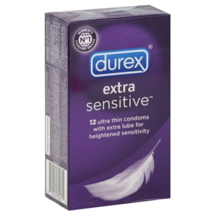 Paradise Marketing Male Sex Toys Durex Extra Sensitive Condoms Lubricated 12 Pack