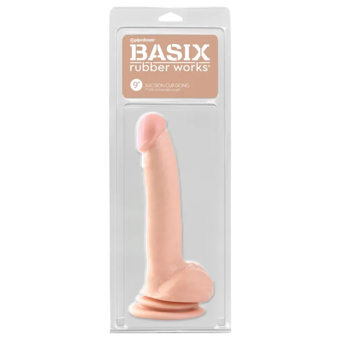 Pipedream Dildos | Basix Rubber Works 9 Inch Suction Cup Dong - Flesh