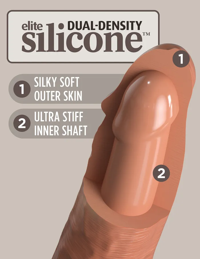 Pipedream King Cock Elite 6 Inch Vibrating Silicone Dual Silicone Dual Density Cock | Dildos