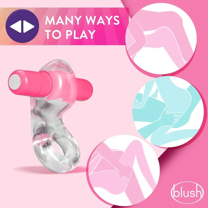 Play With Me   Delight Vibrating C-Ring - Pink | Blush Novelties Couples