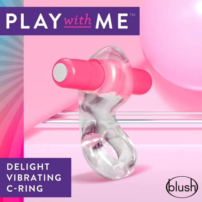 Play With Me   Delight Vibrating C-Ring - Pink | Blush Novelties Couples