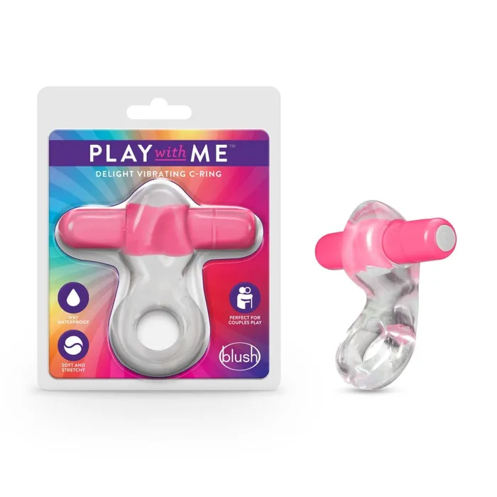 Play With Me   Delight Vibrating C-Ring - Pink | Blush Novelties Couples