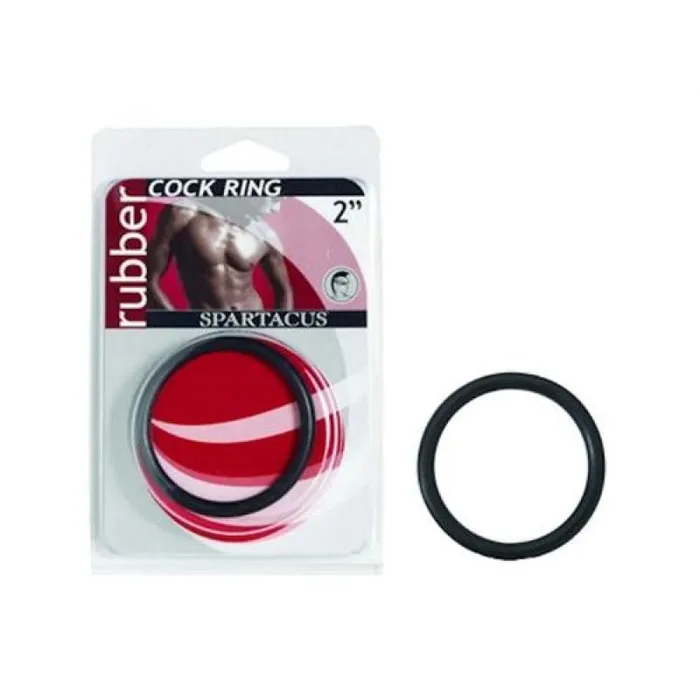 Rubber Cock Ring 2 Black Spartacus Male Sex Toys