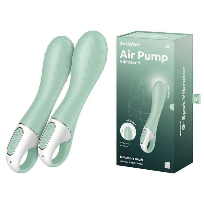 Satisfyer Satisfyer Air Pump Vibrator 3 Mint USB Rechargeable Inflatable Vibrator Vibrators