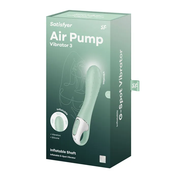 Satisfyer Satisfyer Air Pump Vibrator 3 - Mint USB Rechargeable Inflatable Vibrator | Vibrators