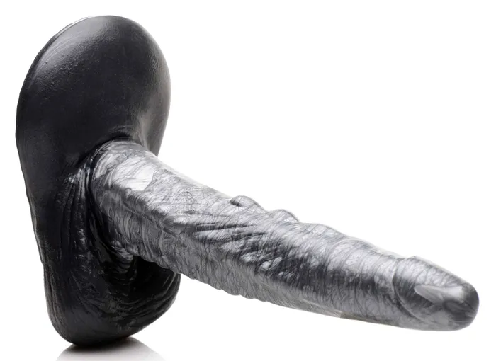 The Gargoyle Rock Hard Silicone Dildo -  Silver | XR Brands Dildos