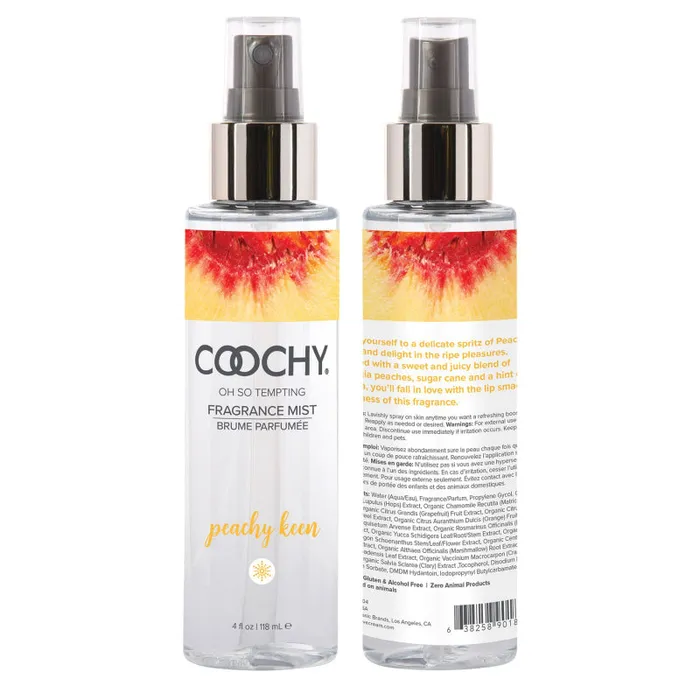 Vibrators Coochy Oh So Tempting Fragrance Mist Peachy Keen 4 Fl Oz Classic Brands