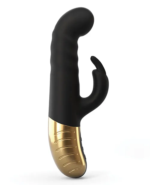 Vibrators | Lovely Planet Dorcel G-stormer Thrusting G-Spot Rabbit Vibrator - Black/gold