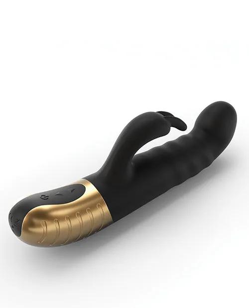 Vibrators | Lovely Planet Dorcel G-stormer Thrusting G-Spot Rabbit Vibrator - Black/gold