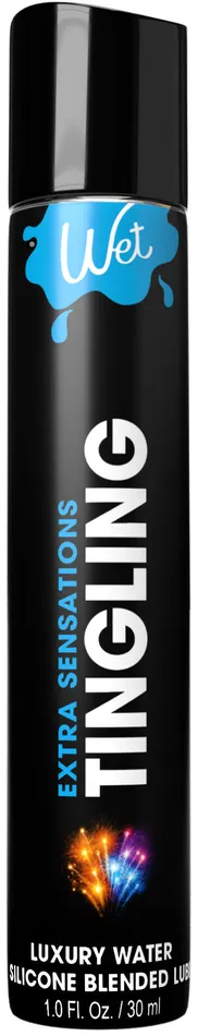 Wet Extra Sensations Tingling Watersilicone Blend Based Lubricant 1 Oz Wet Lubricants