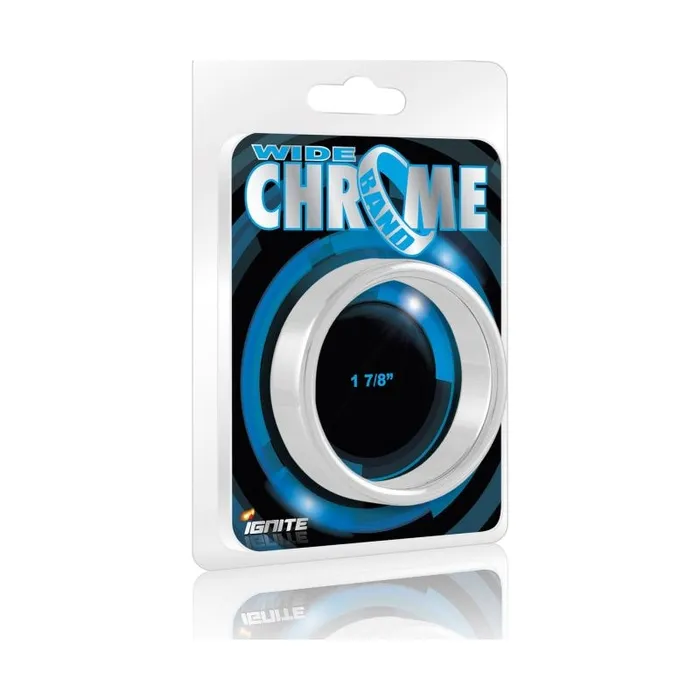 Wide Band Chrome Cock Ring 48mm Si Novelties Male Sex Toys