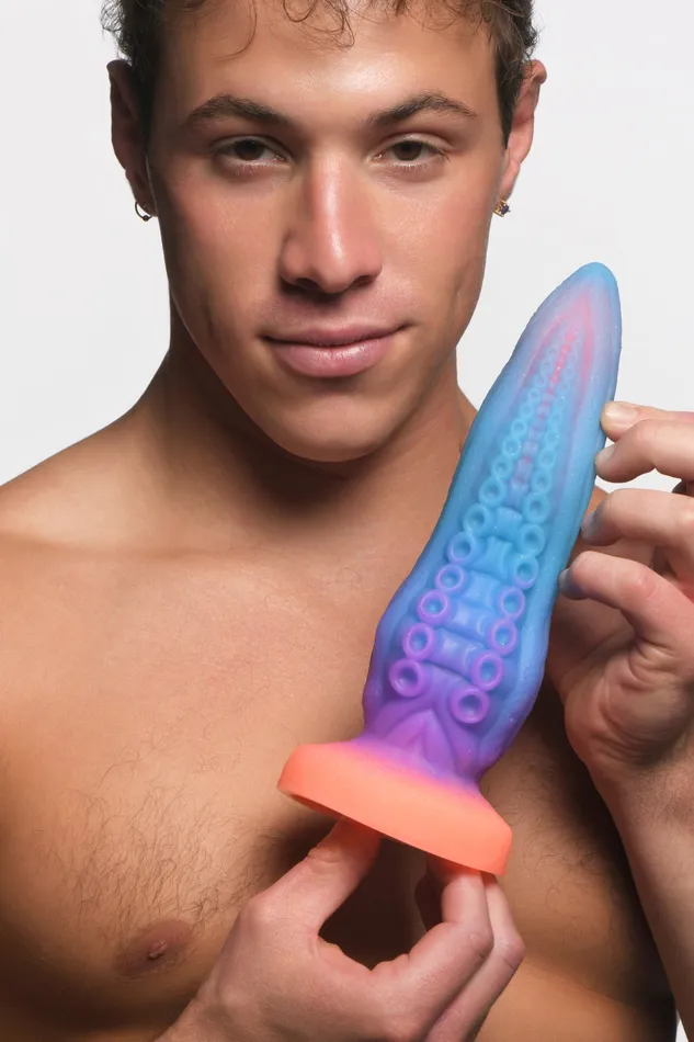 XR Brands Dildos | Tenta-Cock Silicone Fantasy Dildo Glow In The Dark by Creature Cocks