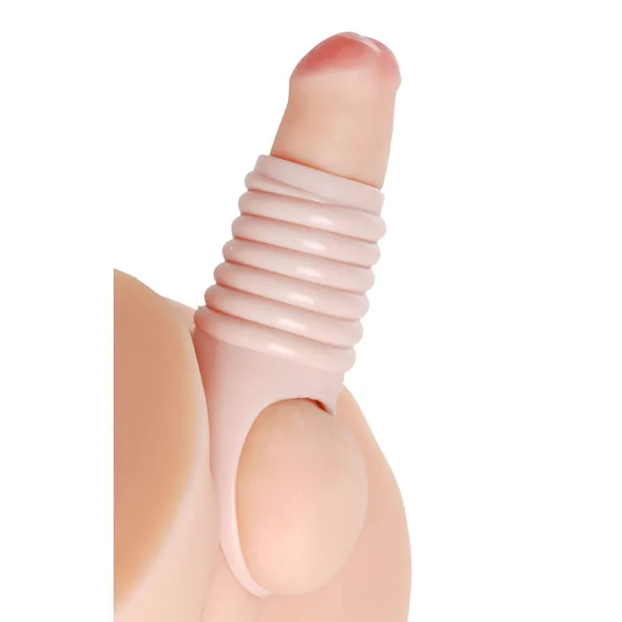 XR Brands Size Matters Really Ample Ribbed Penis Enhancer Sheath | Male Sex Toys