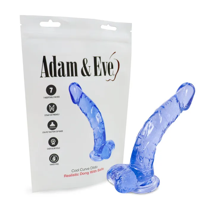 Adam Eve Dildos Adam Eve Cool Curve Jelly Dong Clear 216 cm