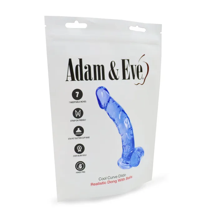 Adam Eve Dildos Adam Eve Cool Curve Jelly Dong Clear 216 cm