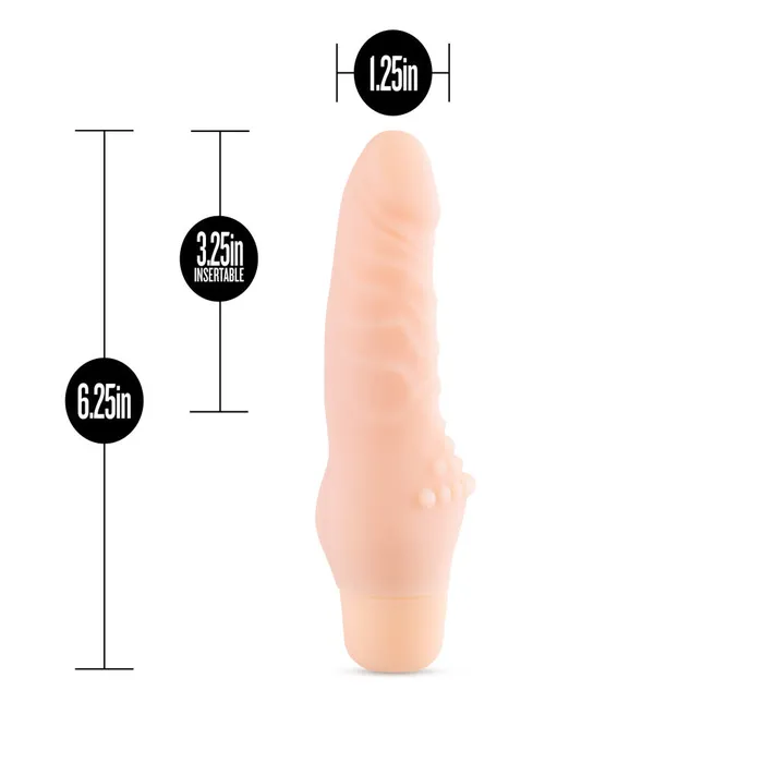 Blush Novelties Silicone Willys Tex 625 Inch Vibrating Dildo Vanilla Dildos