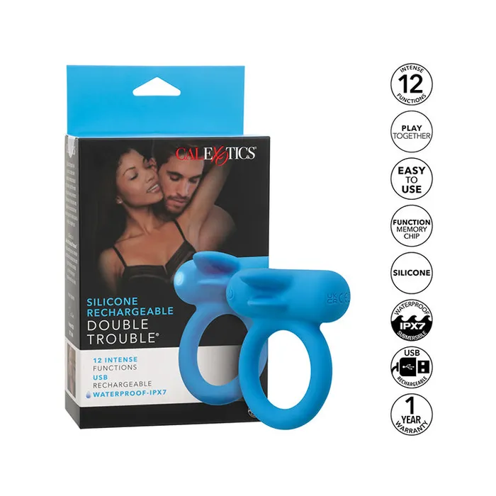 Cal Exotics Double Trouble Vibrating Cock Ring Couples