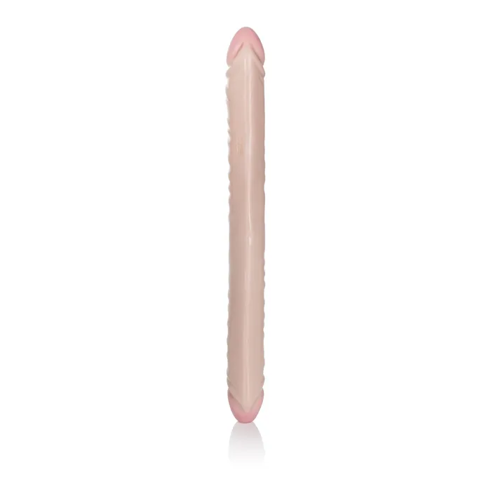 California Exotic Dildos Ivory Duo 18 Inches Veined Double Dong