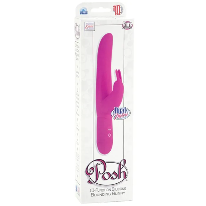 California Exotic Vibrators California Exotic Posh 10Function Silicone Bounding Bunny Pink