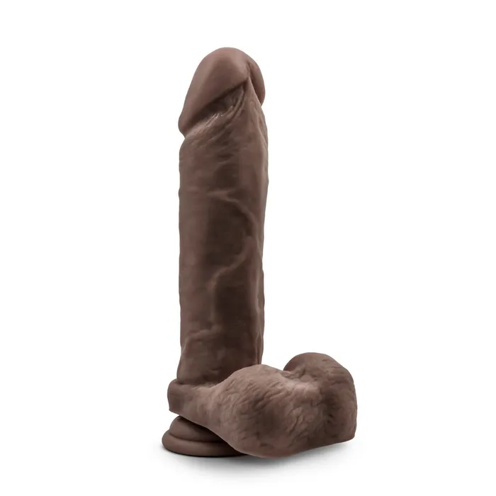 Dildos Blush Novelties Au Natural 95 Inch Dildo With Suction Cup Chocolate