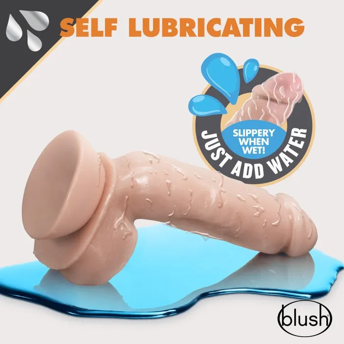 Dildos Blush Novelties Dr Skin Glide 85 Inch Self Lubricating Dildo Flesh 216 cm Dong