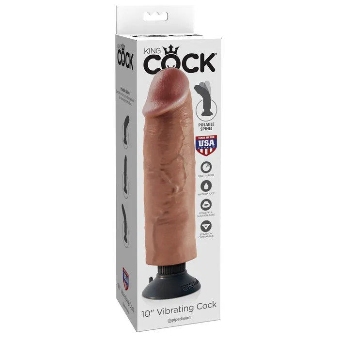 Dildos Pipedream King Cock 10 Vibrating Cock Tan