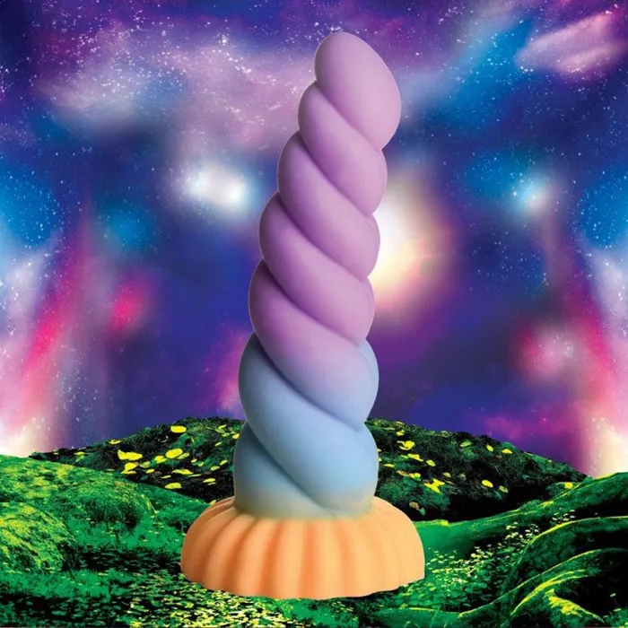 Dildos XR Brands Creature Cocks Mystique Silicone Unicorn Dildo Coloured 21 cm Fantasy Dildo