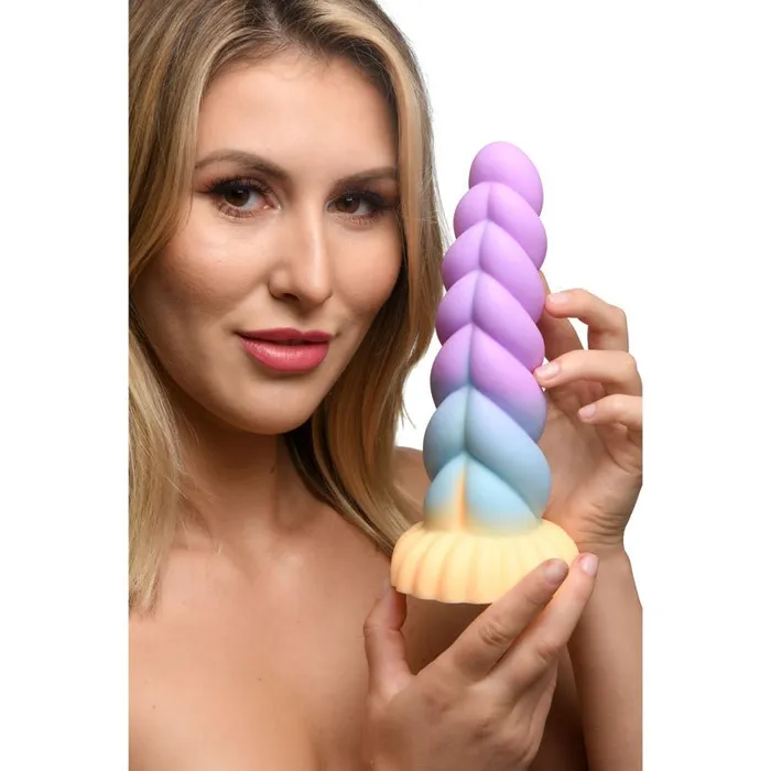 Dildos XR Brands Creature Cocks Mystique Silicone Unicorn Dildo Coloured 21 cm Fantasy Dildo