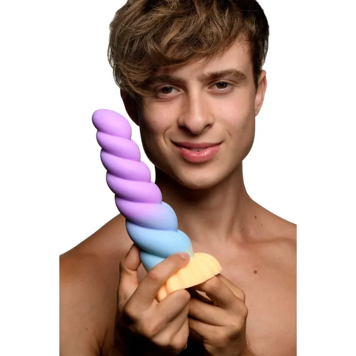 Dildos XR Brands Creature Cocks Mystique Silicone Unicorn Dildo Coloured 21 cm Fantasy Dildo