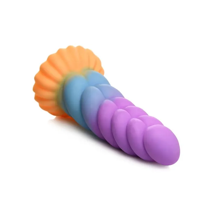 Dildos XR Brands Creature Cocks Mystique Silicone Unicorn Dildo Coloured 21 cm Fantasy Dildo