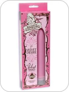 Doc Johnson Vibrators Naughty Secret 7 inch Velvet Desire Waterproof Vibe Pink