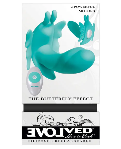 Evolved Novelties INC Vibrators Evolved The Butterfly Effect Rechargeable Dual Stim Teal