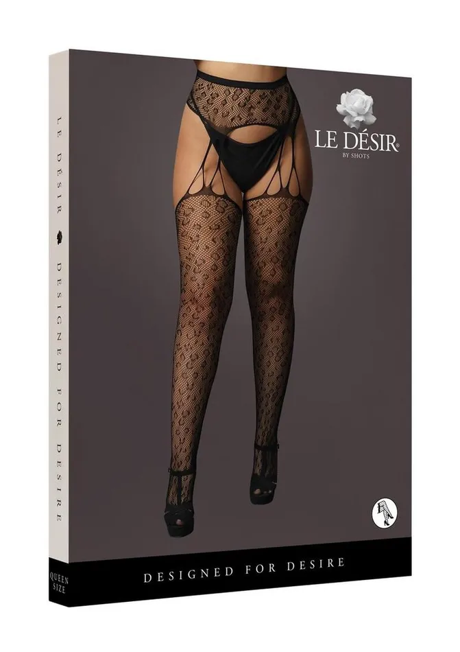 Le Desir Vibrators Le Desir Suspender Leopard Pantyhose