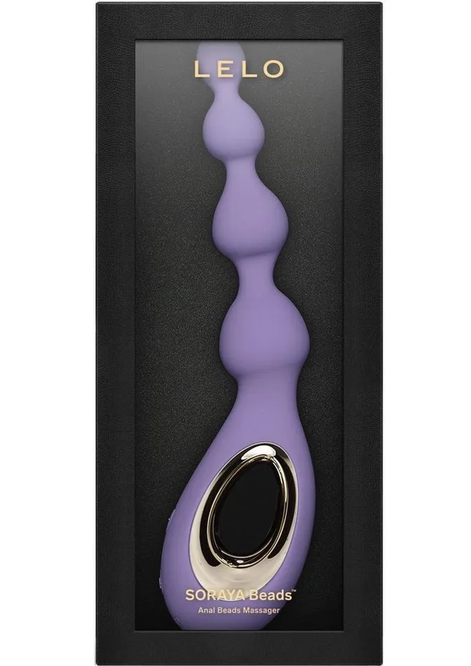 Lelo Male Sex Toys Soraya Rechargeable Silicone Anal Beads Violet Dusk