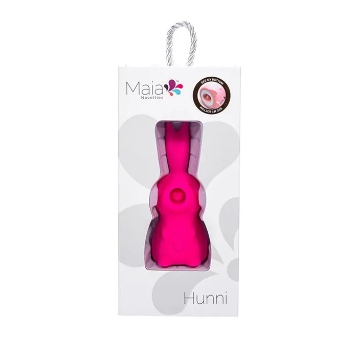 Maia HUNNI Pink USB Rechargeable Sucking Licking Vibrating Stimulator Maia Toys Vibrators