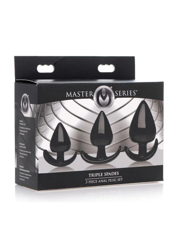 Male Sex Toys Master Series Triple Spades 3 Piece Anal Plug Master Series