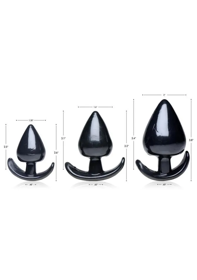 Male Sex Toys Master Series Triple Spades 3 Piece Anal Plug Master Series