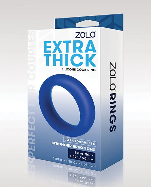 Male Sex Toys Xgen ZOLO Extra Thick Silicone Cock Ring Blue