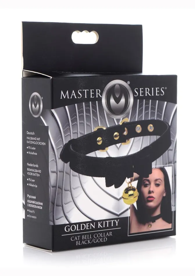 Master Series Male Sex Toys Master Series Golden Kitty Cat Bell Collar