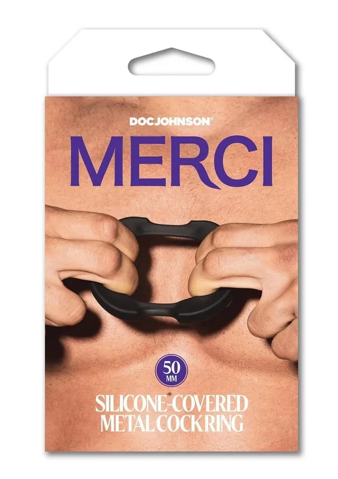 Merci Male Sex Toys Merci Silicone Covered Metal Cock Ring