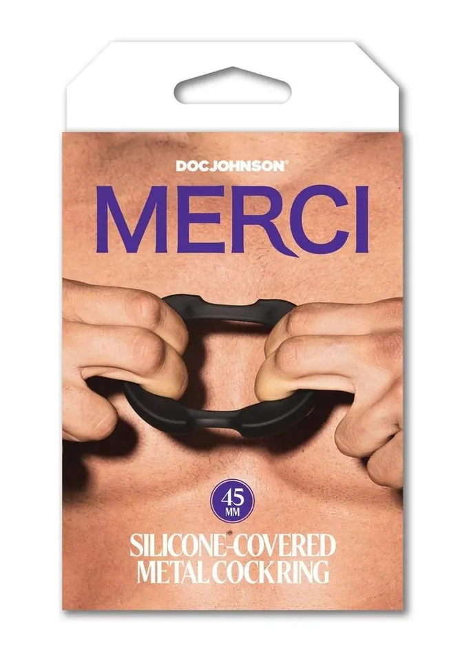 Merci Male Sex Toys Merci Silicone Covered Metal Cock Ring