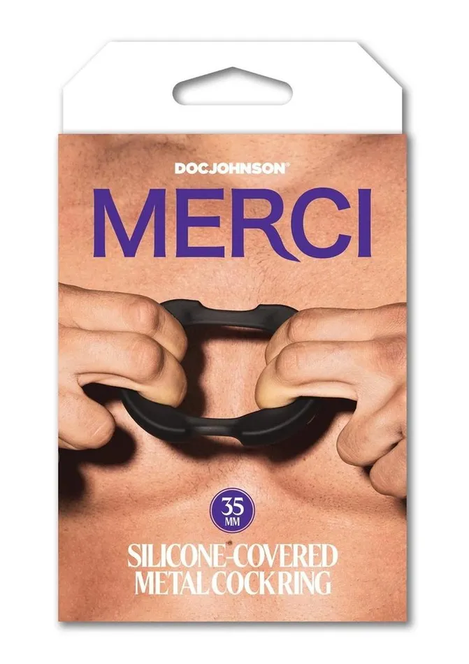 Merci Male Sex Toys Merci Silicone Covered Metal Cock Ring