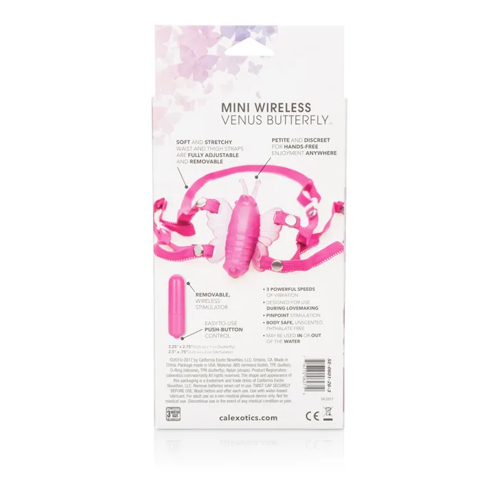 Micro Wireless Venus Butterfly Stimulator Pink California Exotic Vibrators