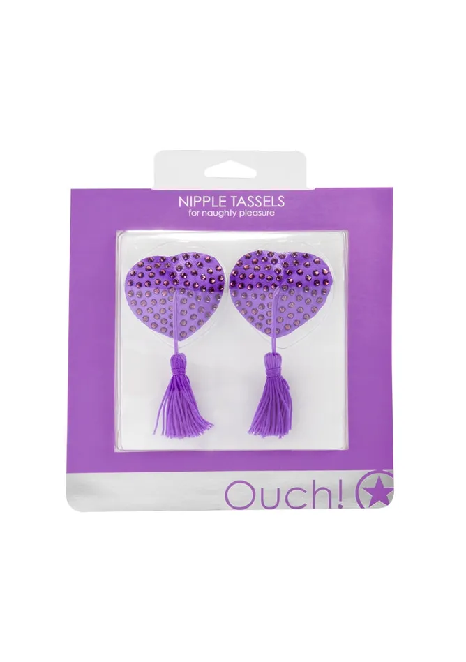 Nipple Tassels Heart Purple Shots Ouch Vibrators