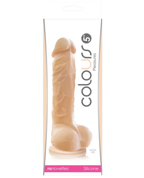 Ns Novelties INC Dildos Colours Pleasures 5 Dildo wSuction Cup Flesh